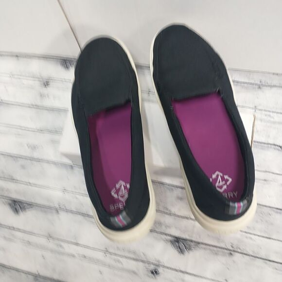 Sperry STS87402 Woman's SZ 12 Slip On Black Shoes . Condition is Pre-owned - Picture 7 of 11